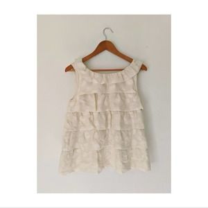 Kate Spade Polka Dot Ruffled Tank Top